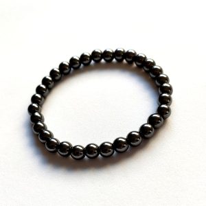💎 Náramkový šperk z přírodního hematitu (korálky 5 mm, délka 16 cm)